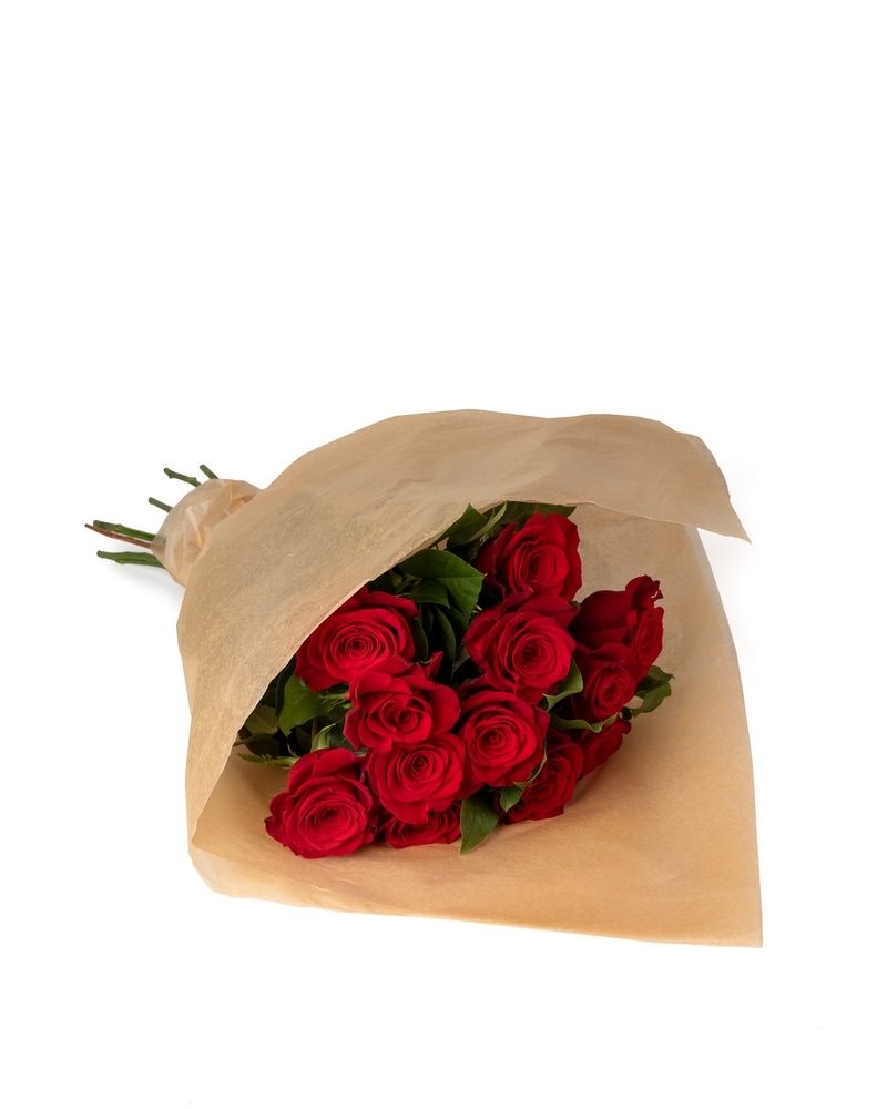 Coupon De Tissu Fleuri Roses - Motif Bouquets De Roses, 42 X 79 Cm, Coton Neuf