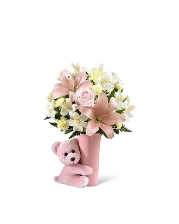 Baby Big Hug It's a Girl Flower Arrangement