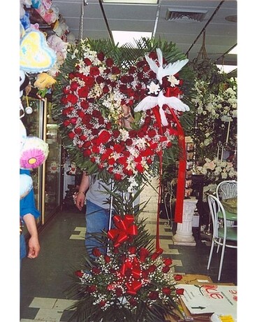 Broken Open Heart Flower Arrangement