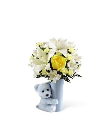 Baby Big Hug It's a Boy Flower Arrangement