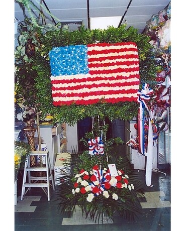 American Flag 2 Flower Arrangement
