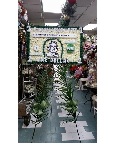 1 Dollar Bill Flower Arrangement
