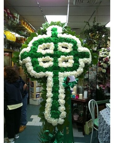 Celtic Cross Flower Arrangement