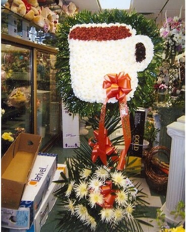 Espresso Cup Flower Arrangement
