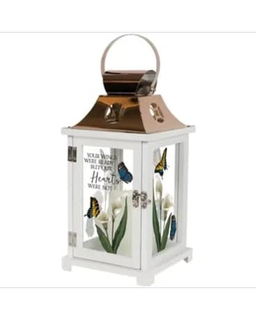 Your Wings Lantern Flower Arrangement