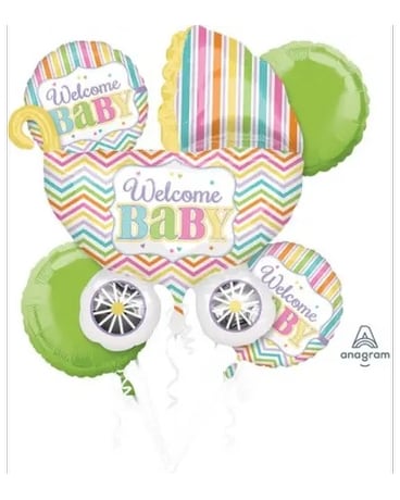 Ellington's Welcome Baby Balloon Bouquet Flower Arrangement