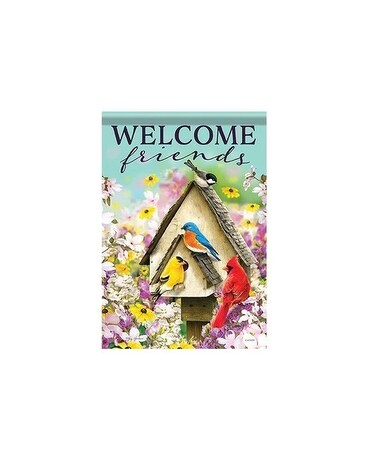 Colorful Meeting Garden Flag Flower Arrangement