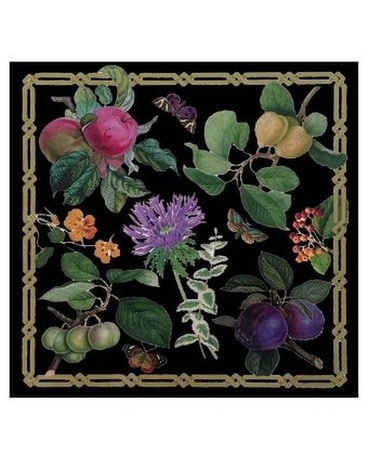 Découpage Garden Lacquer Placemat in Black - 1 Eac Gifts