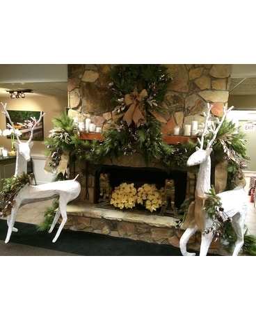 Holiday Hearth Flower Arrangement