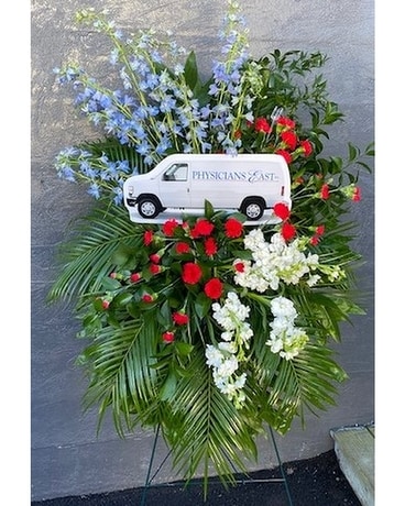 Sprays/Wreaths with Emblems Sympathy Arrangement