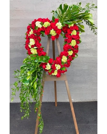Heart Spray Sympathy Arrangement