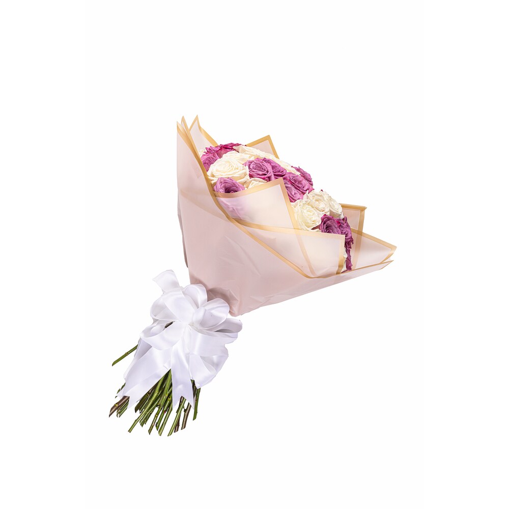 50 White and Lavender Rose Ramo Buchón - Naples, FL | Naples