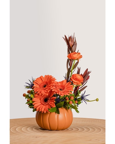 Berry Pumpkin Flower Arrangement