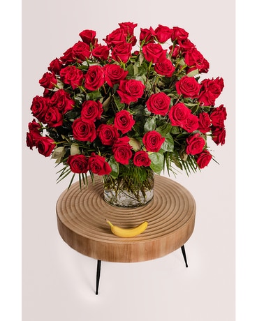 100 Roses Flower Arrangement