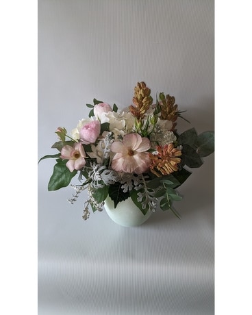 Blue and Blush Flower Arrangement