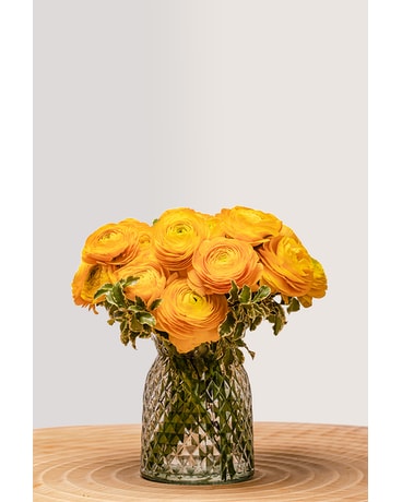 All Yellow Flower Arrangement