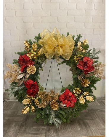 ❤︎ruru❤︎ 　dryflower xmas wreathe Fresh Christmas Wreath - Lehrer's Flowers