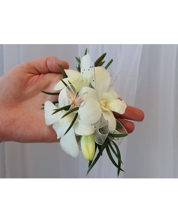 フラワー・ガーデニング corsage no.771 White Orchid Corsage - Fort Collins, CO | Palmer Flowers