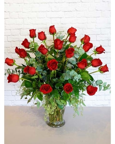 Two Dozen Premium Red Roses Flower Arrangement