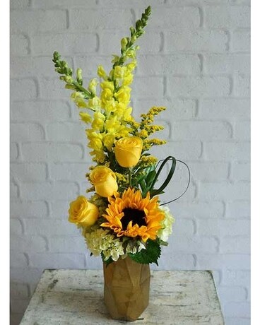 Glistening Golds Flower Arrangement