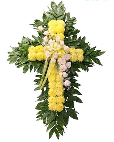 Sunshine Sentiments Cross Funeral Arrangement