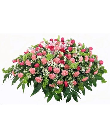 Love's Garden Deluxe Casket Spray Funeral Arrangement