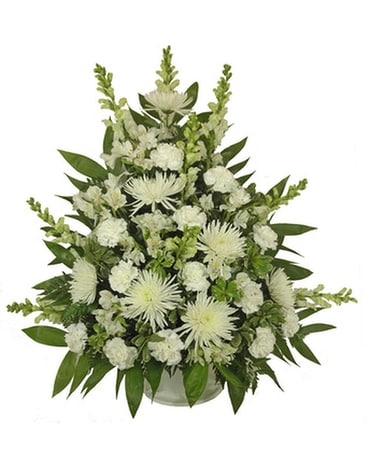 Simple Devotion Deluxe Basket Funeral Arrangement