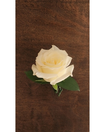 White Rose Boutonniere Boutonniere