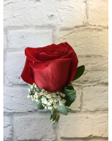 Red Rose Boutonniere Boutonniere