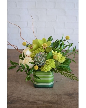 Succulent Green Flower Arrangement