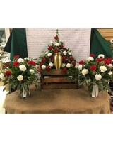 1 Vase Arrangement size,  inches height and  inches wide.