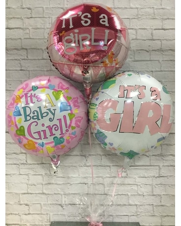 Baby Girl Balloon Bouquet Flower Arrangement