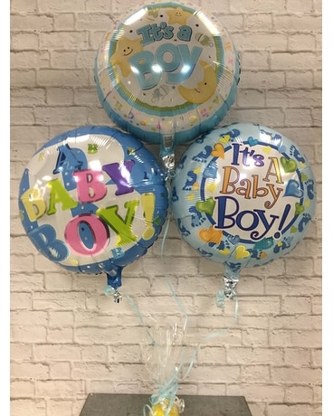Baby Boy Balloon Bouquet Flower Arrangement