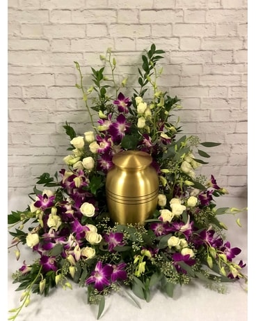 Harmony Cremation Setting Flower Arrangement