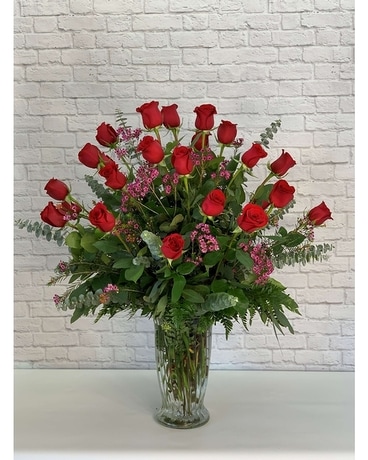 Two Dozen Premium Red Roses Flower Arrangement