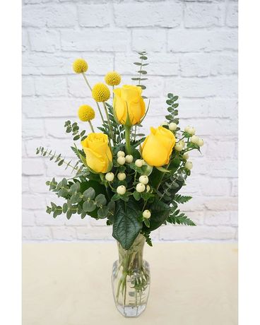Mellow Yellow Flower Arrangement
