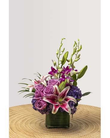 Purples in Paris Flower Arrangement