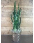 palm tree plant pot Faux Palm Tree in Ceramic Square Pot  The Well Appointed House
