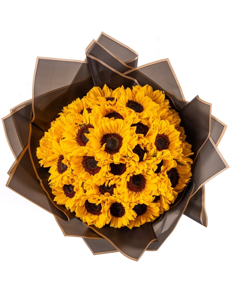 Three Dozen Sunflower Ramo Buchón - Winston-Salem, NC | Bo-Ty