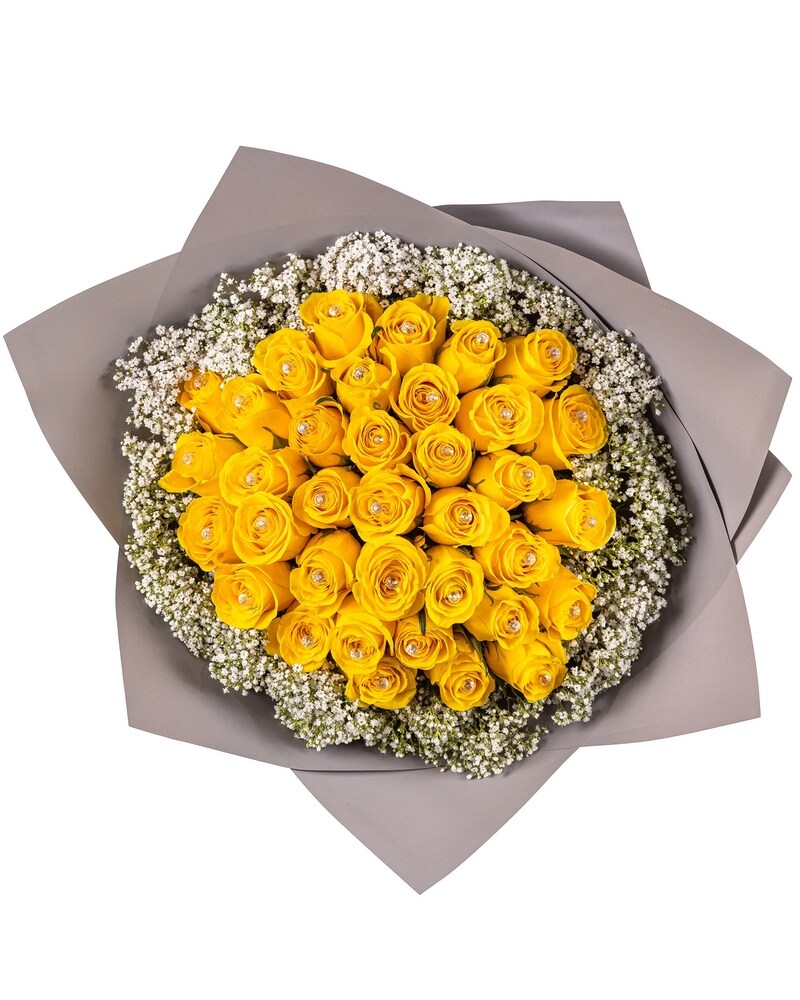 Yellow Rose Ramo Buchón with Gems - Scranton, PA | McCarthy