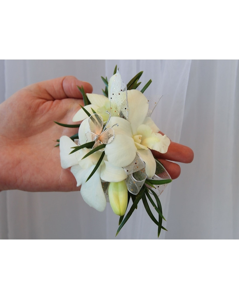 White Orchid Corsage - Fort Collins, CO | Palmer Flowers
