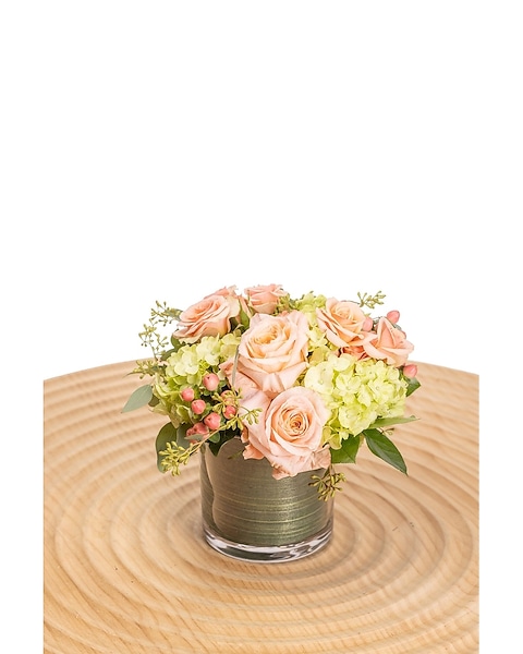 Colored Roses Quartet Basket