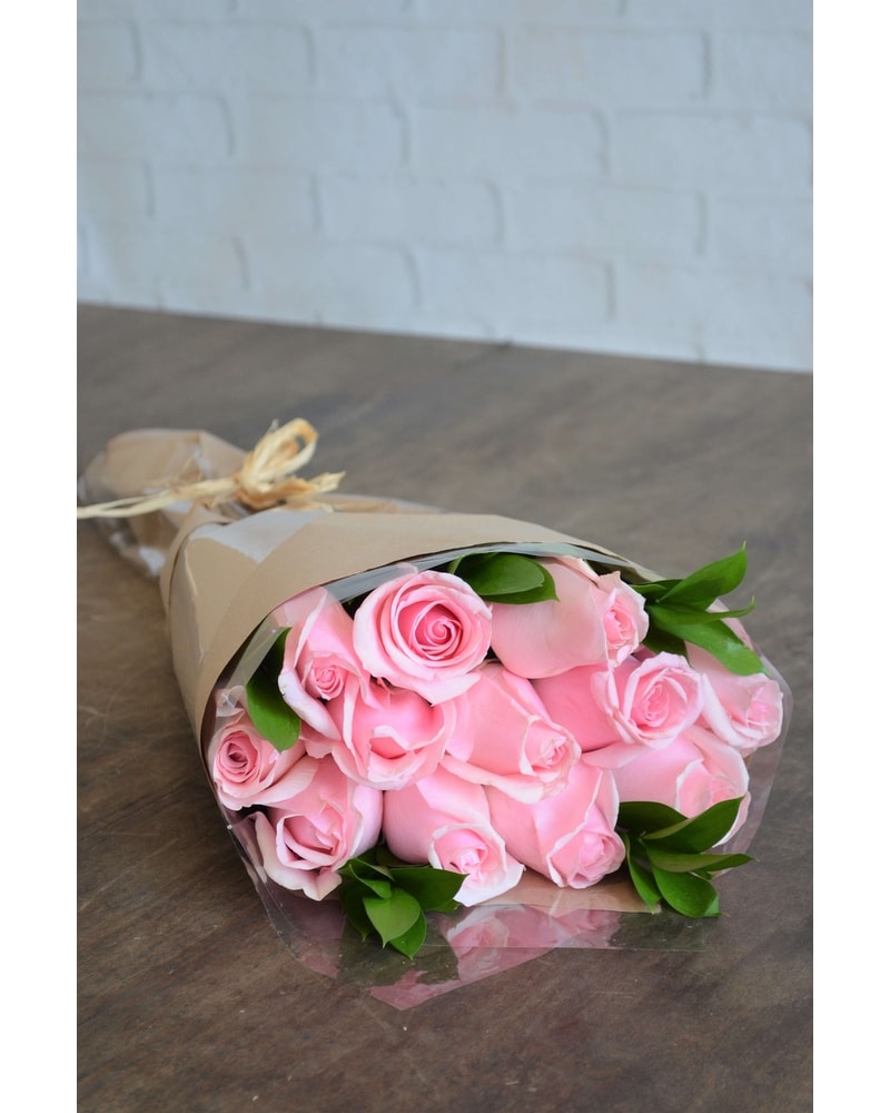 Wrapped Roses in Pink in Augusta GA - Martina's Flowers and Gifts