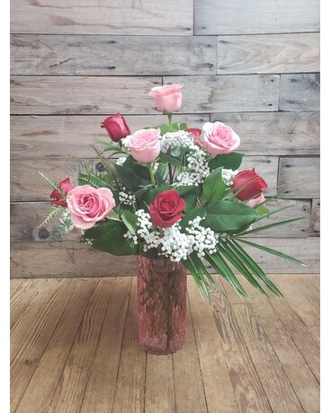 Pink Crystal Flower Arrangement