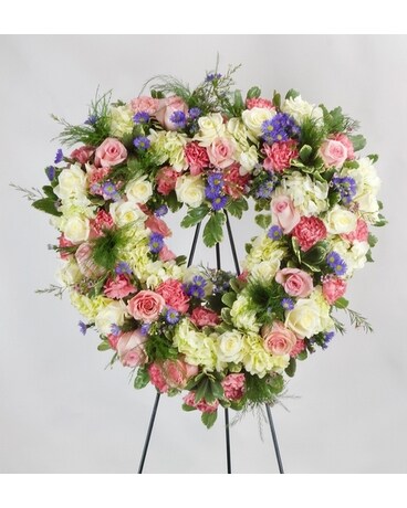 Pink and White Heart Flower Arrangement