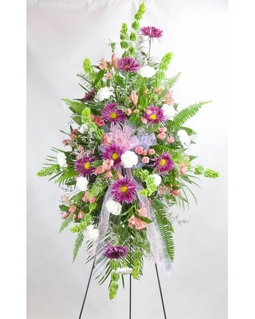 Pink, Lavender, and White Spray Flower Arrangement