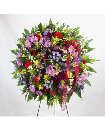 Fanciful Wreath Flower Arrangement