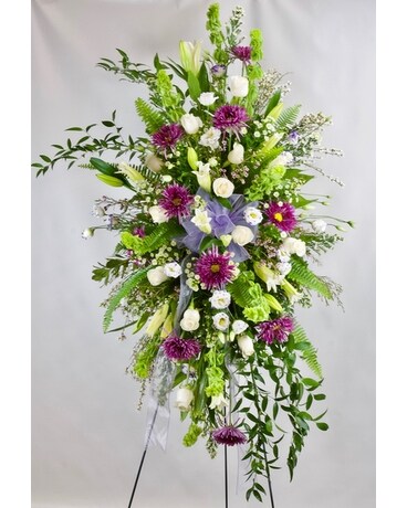 Lavender and White Spray Flower Arrangement