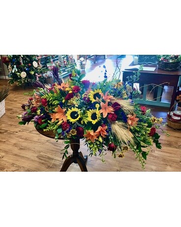 Fall Casket Spray Funeral Casket Spray Flowers