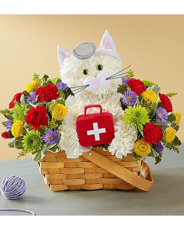 Cure-All Kitty Flower Arrangement